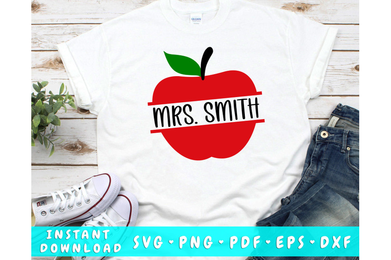 apple-name-frame-teacher-svg