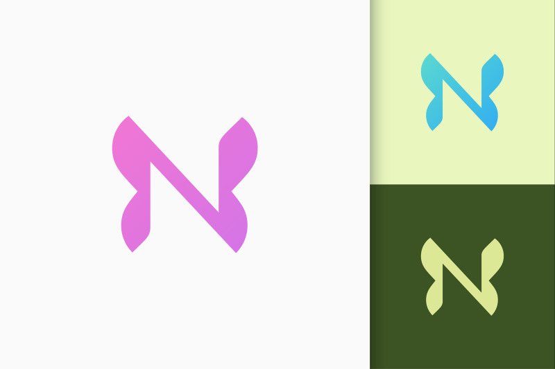 letter-n-initials-logo-in-simple