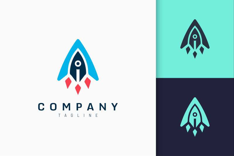 startup-logo-in-modern-rocket-shape