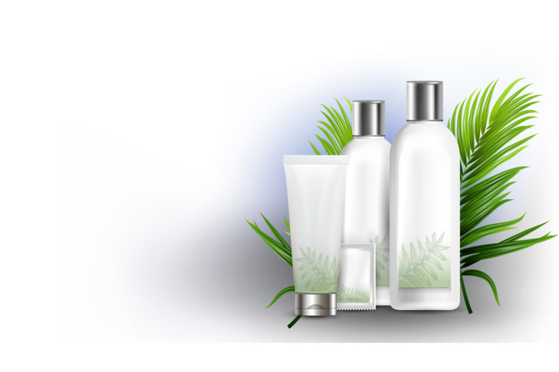 shampoo-different-packages-and-tree-branch-vector