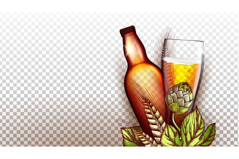 beer-drink-product-glass-and-blank-bottle-vector