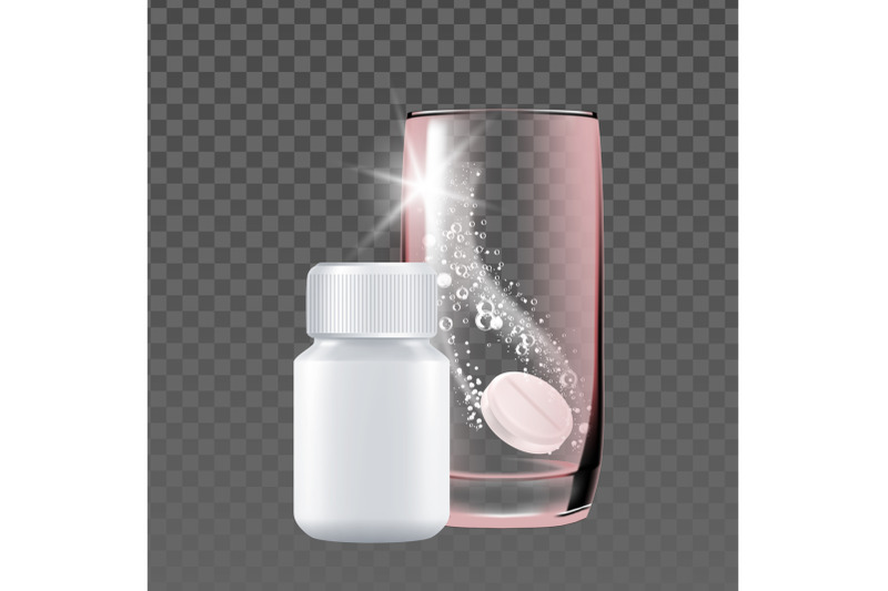 pill-effervescent-soluble-in-water-cup-vector