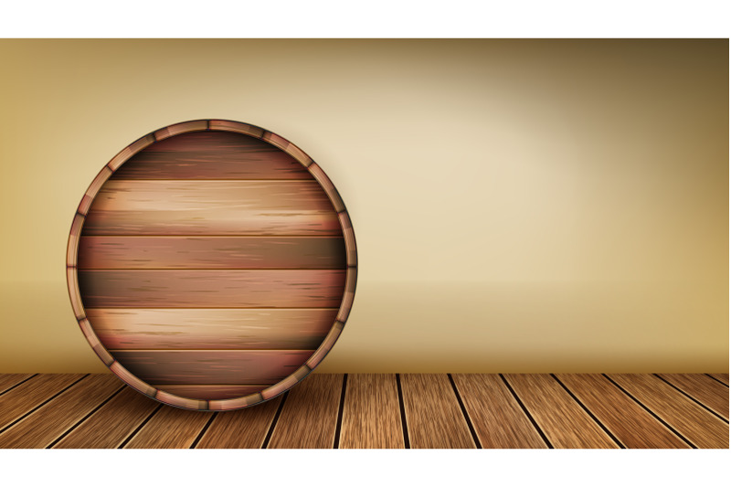 wooden-barrel-laying-on-floor-copy-space-vector