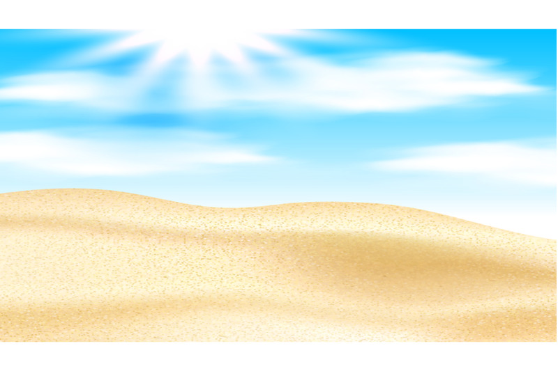 sandy-desert-with-dunes-and-shining-sun-vector