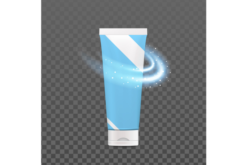 toothpaste-blank-tube-package-and-sparkle-vector