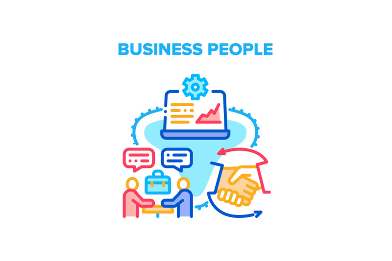 business-people-vector-concept-color-illustration