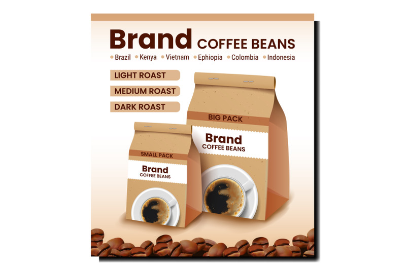 coffee-beans-product-promotional-poster-vector