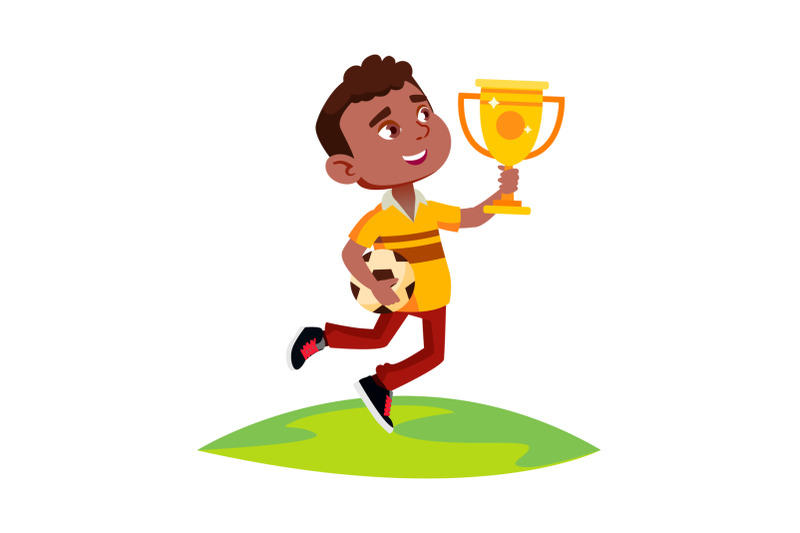 boy-celebrate-victory-in-soccer-competition-vector