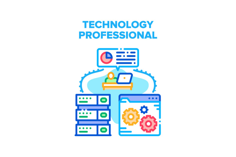 technology-professional-tool-vector-concept-color