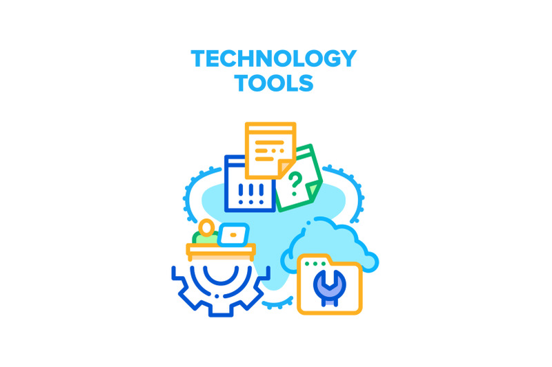 technology-tools-vector-concept-color-illustration