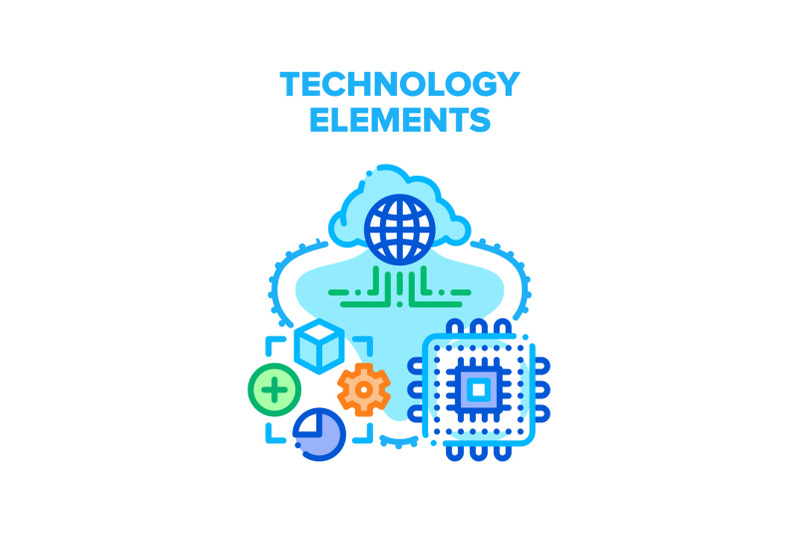 technology-elements-vector-concept-color-illustration