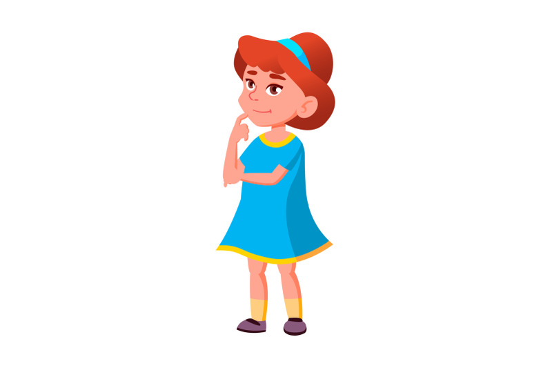 thoughtful-girl-kid-thinking-about-birthday-vector