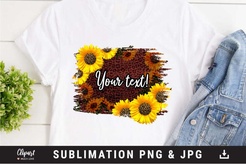 sunflower-wood-sublimation-designs-leopard-print-png