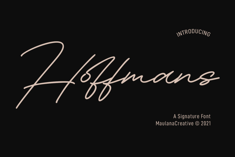 hoffmans-signature-font