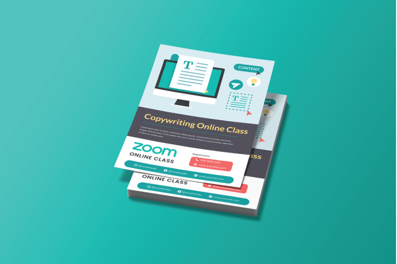 online-copy-writing-class-flyer-template