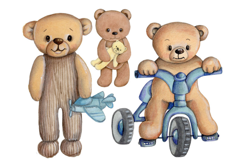 three-cute-cartoon-teddy-bears-hand-drawn