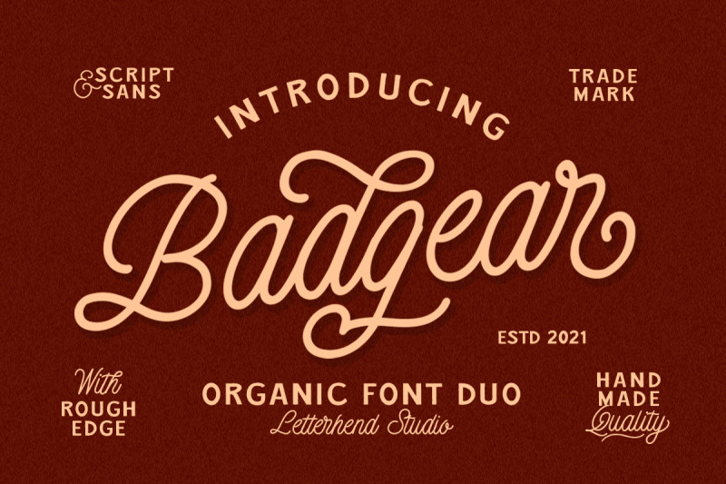 badgear-organic-font-duo