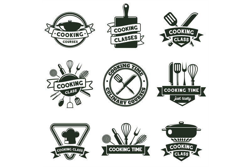 kitchen-food-cooking-cutlery-and-kitchenware-tools-emblems-culinary