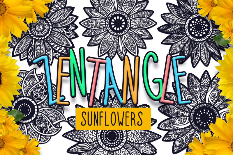 zentangle-sunflower-svg-cut-files-pack