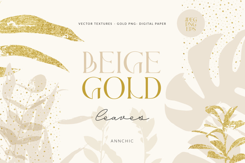 gold-beige-leaves-collection
