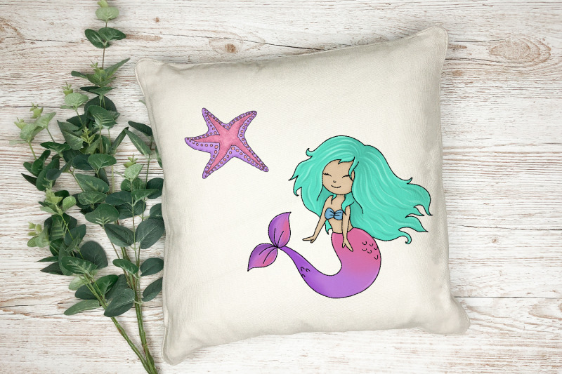 cute-mermaid-clipart-sea-animals-ocean-sublimation