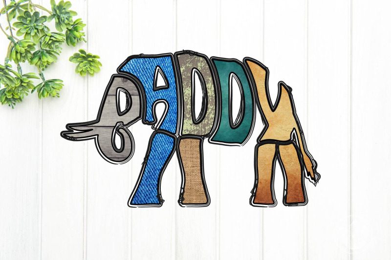 daddy-sublimation-png-file-lettering-in-elephant-shape