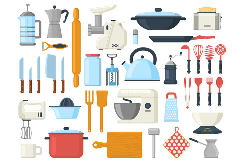 kitchen-utensils-cooking-culinary-serving-tools-cutlery-symbols-kit