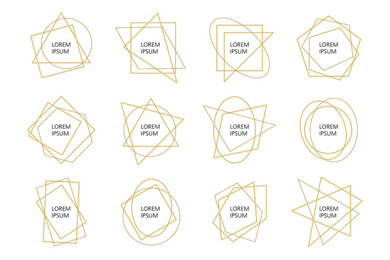 gold-geometric-frames