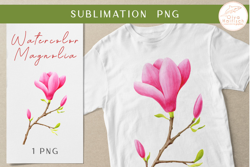 watercolor-pink-magnolia-clipart-floral-sublimation-png