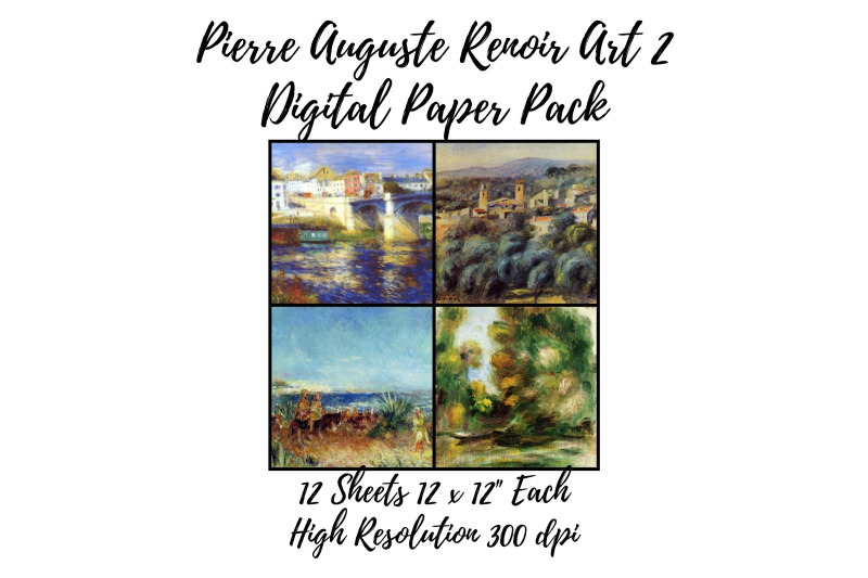 pierre-renoir-art-2-digital-paper-pack