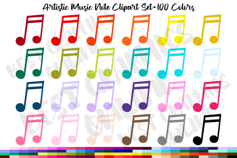 100-artistic-music-note-shape-planner-sticker-clipart-image