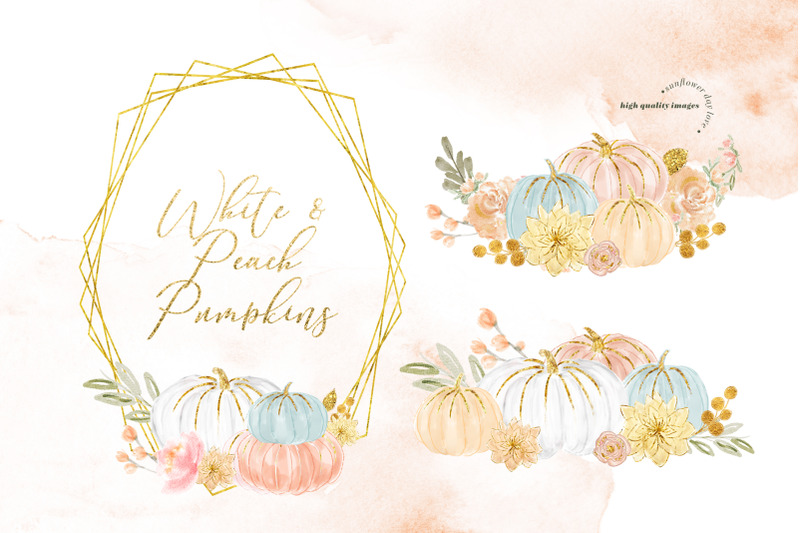 blue-pumpkin-floral-peach-pumpkin-frames-pink-mint-and-peach-pumpkin