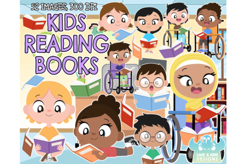 kids-reading-books-clipart-lime-and-kiwi-designs