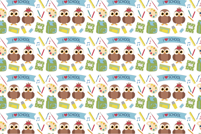 school-owls-pattern-back-to-school-owls-education-pattern