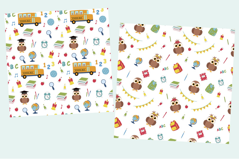 school-owls-pattern-back-to-school-owls-education-pattern