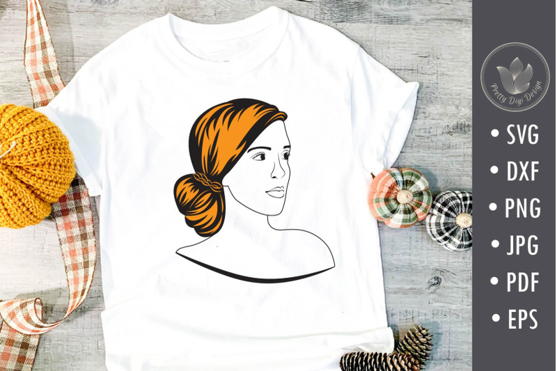 messy-bun-beauty-woman-svg-cut-file-hairstyle-with-orange-hair