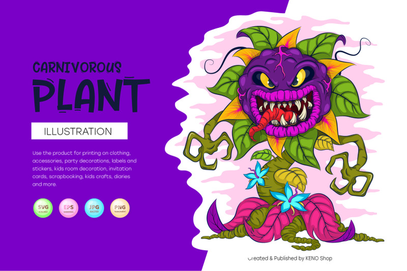 cartoon-carnivorous-plant