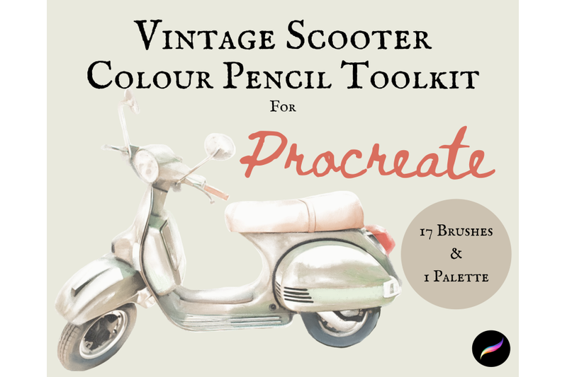 vintage-scooter-colour-pencil-toolkit-for-procreate-brushes-amp-palett