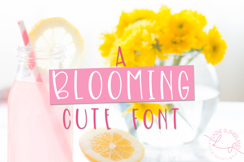 blooming-handwritten-font