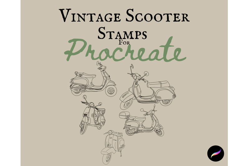 vintage-scooter-stamps-for-procreate