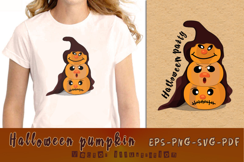 pumpkin-halloween-party-vector-illustration