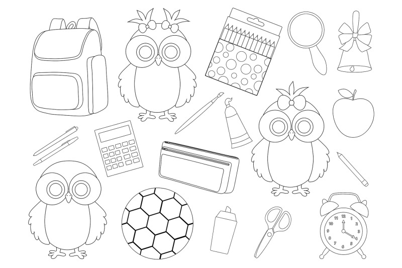 school-owls-coloring-school-owl-line-school-svg-education