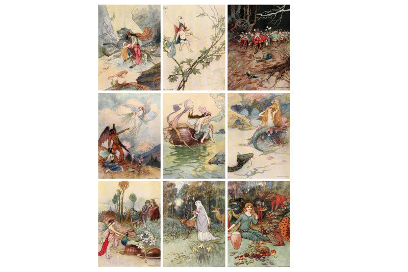 warwick-goble-fairies-journal-scrapbook-embellishments