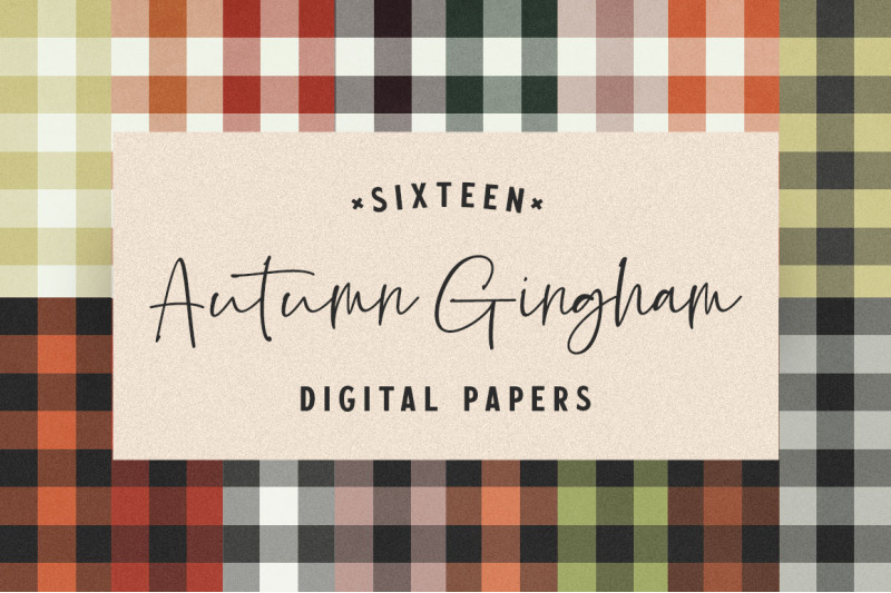 autumn-fall-gingham-plaid-digital-papers