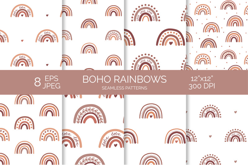 boho-rainbows-seamless-patterns