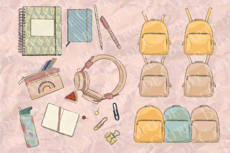 back-to-school-clipart-school-girls-sublimation-seamless-pattern