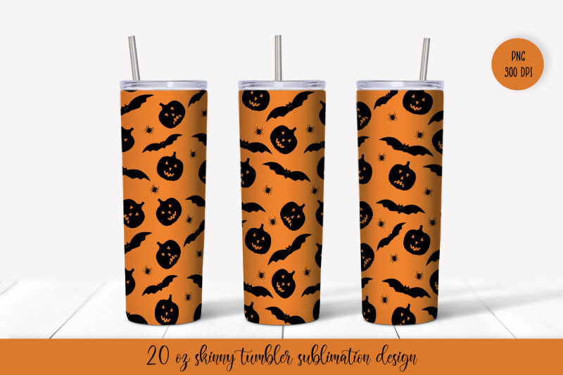 halloween-tumbler-sublimation-design-skinny-tumbler-wrap