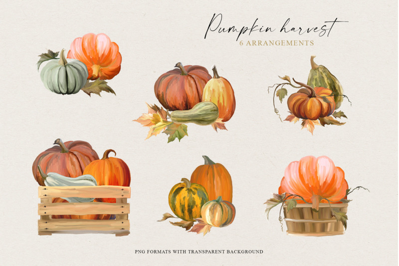 pumpkin-harvest-autumn-clipart-collection