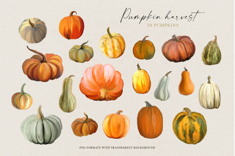 pumpkin-harvest-autumn-clipart-collection