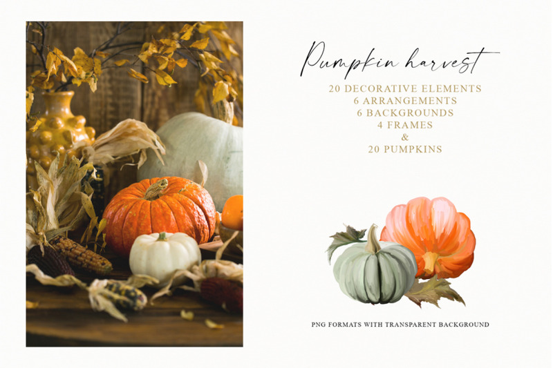 pumpkin-harvest-autumn-clipart-collection